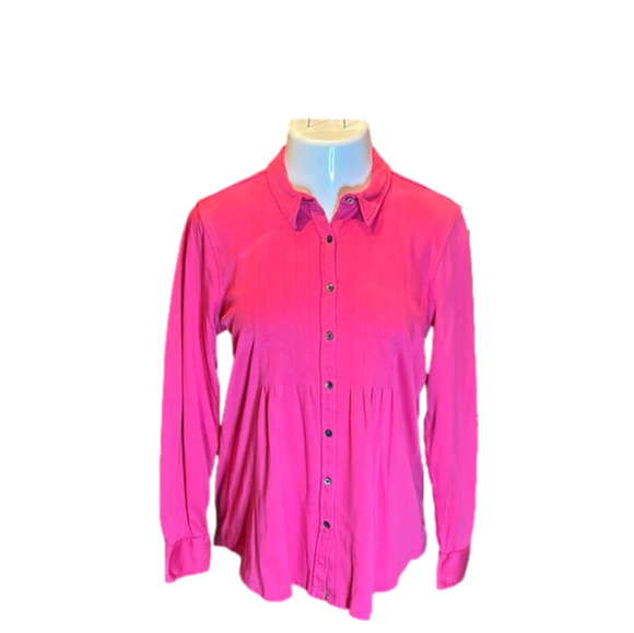 L.L. Bean Tops - 𝅺l.l.bean  Bubblegum Pink Button Down Long Sleeve Top Size Large